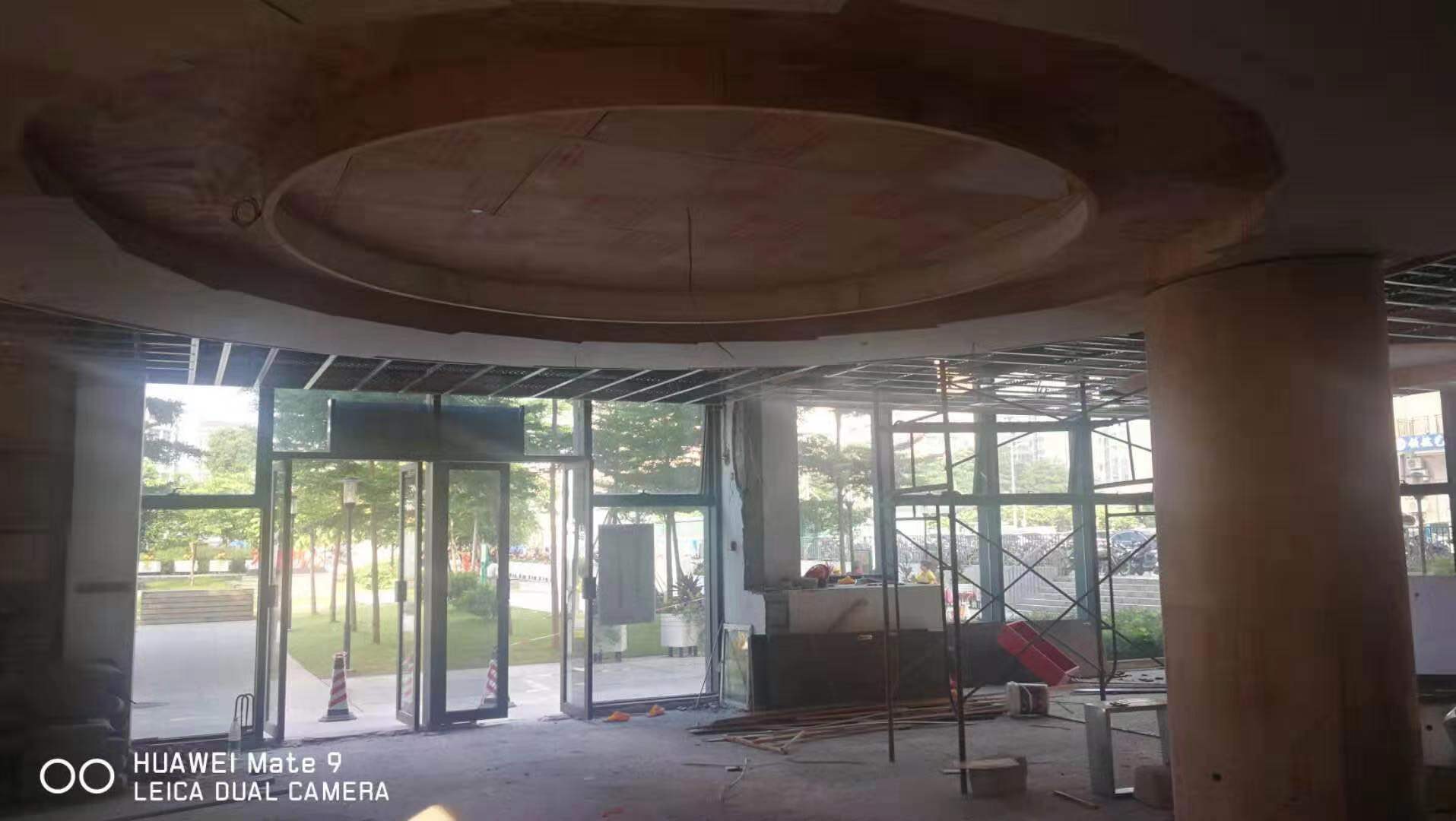 松岗街道党群服务中心装修工程-施工现场