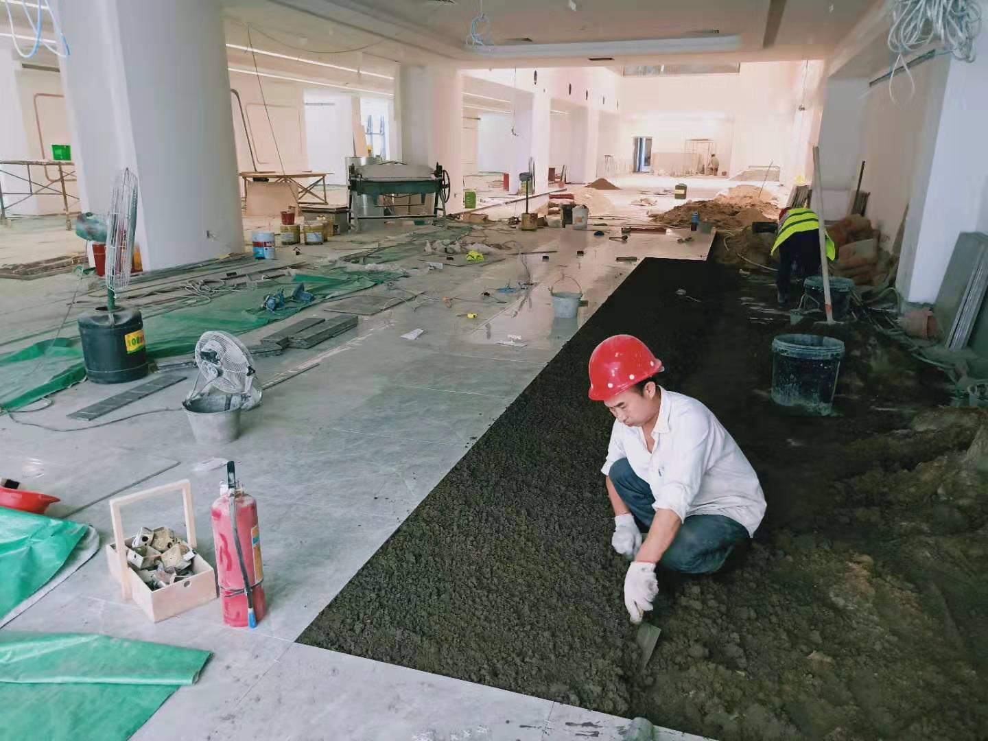 松岗街道党群服务中心装修工程-2019年9月26日施工现场