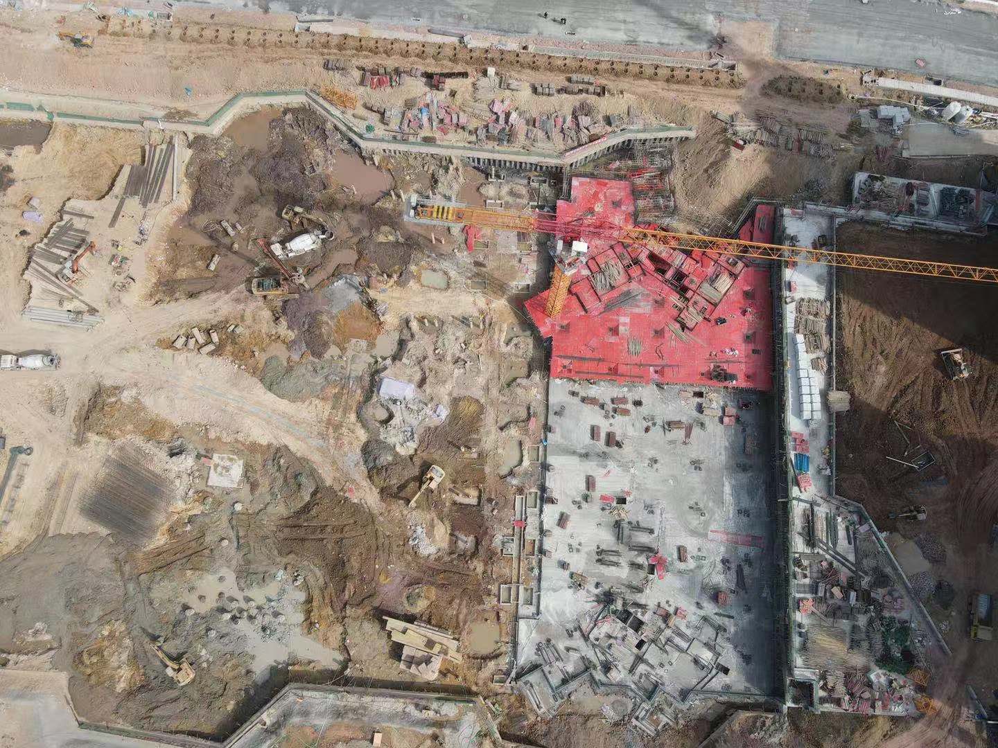 星河仲恺梧桐湾花园12月25日施工现场