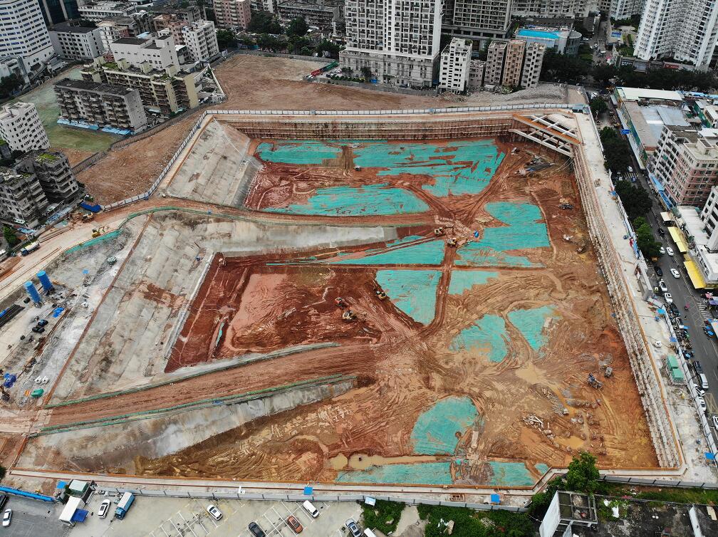 深圳湖贝 A1、A2 地块项目基坑支护工程-2021.9.6日现场