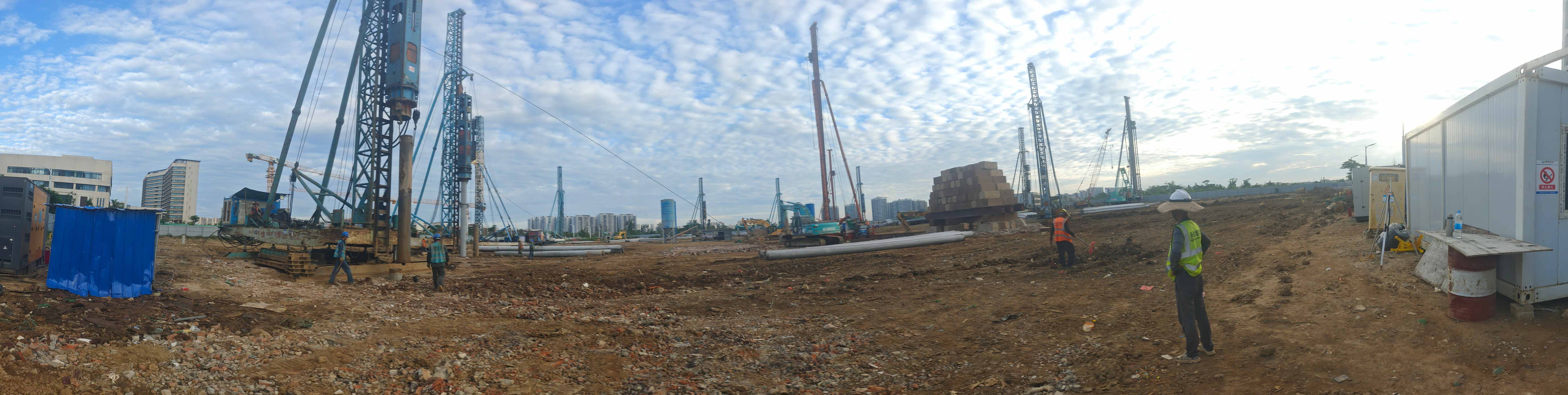 海口市江东新区JDZH-04-F05地块项目基坑支护和桩基础工程2025.7.7-7.14施工剪影