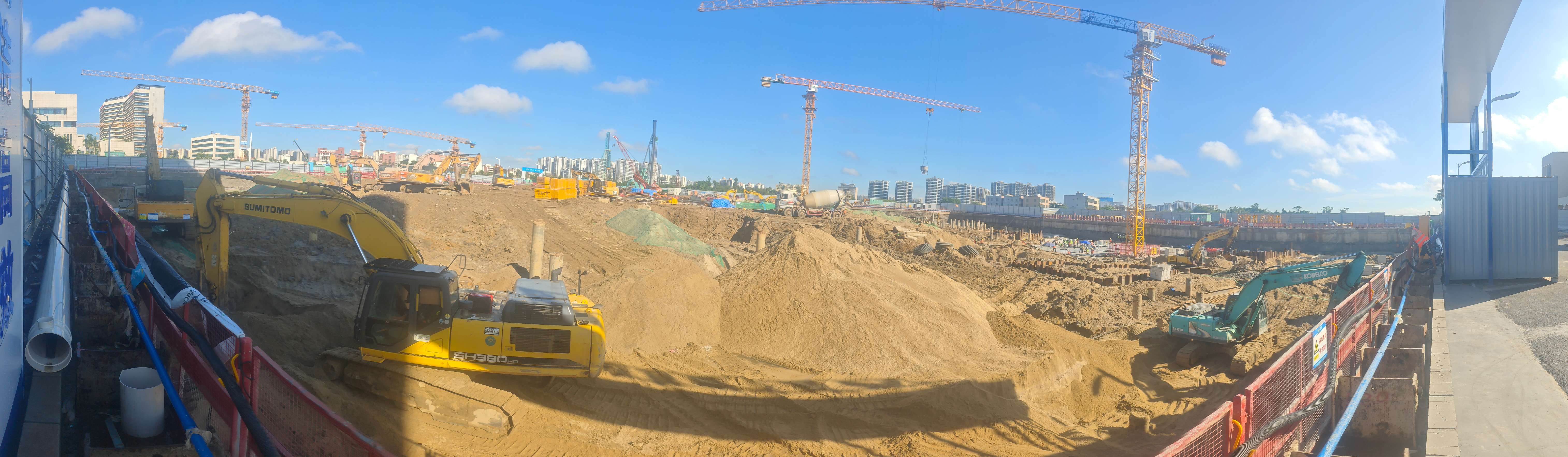 海口市江东新区JDZH-04-F05地块项目基坑支护和桩基础工程2025.9.15-9.21施工剪影